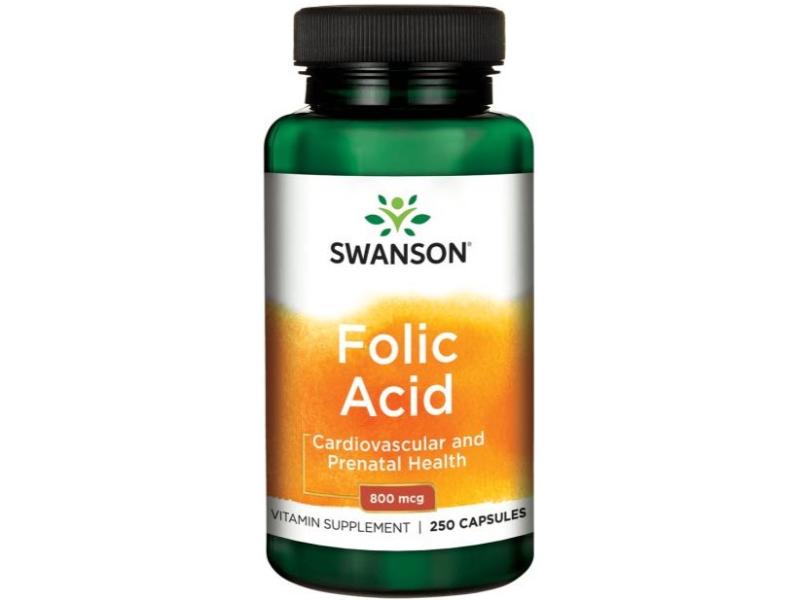 Swanson Folic Acid 800mcg - 250 caps